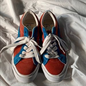 Golf le fleur converse  red and blue shoes